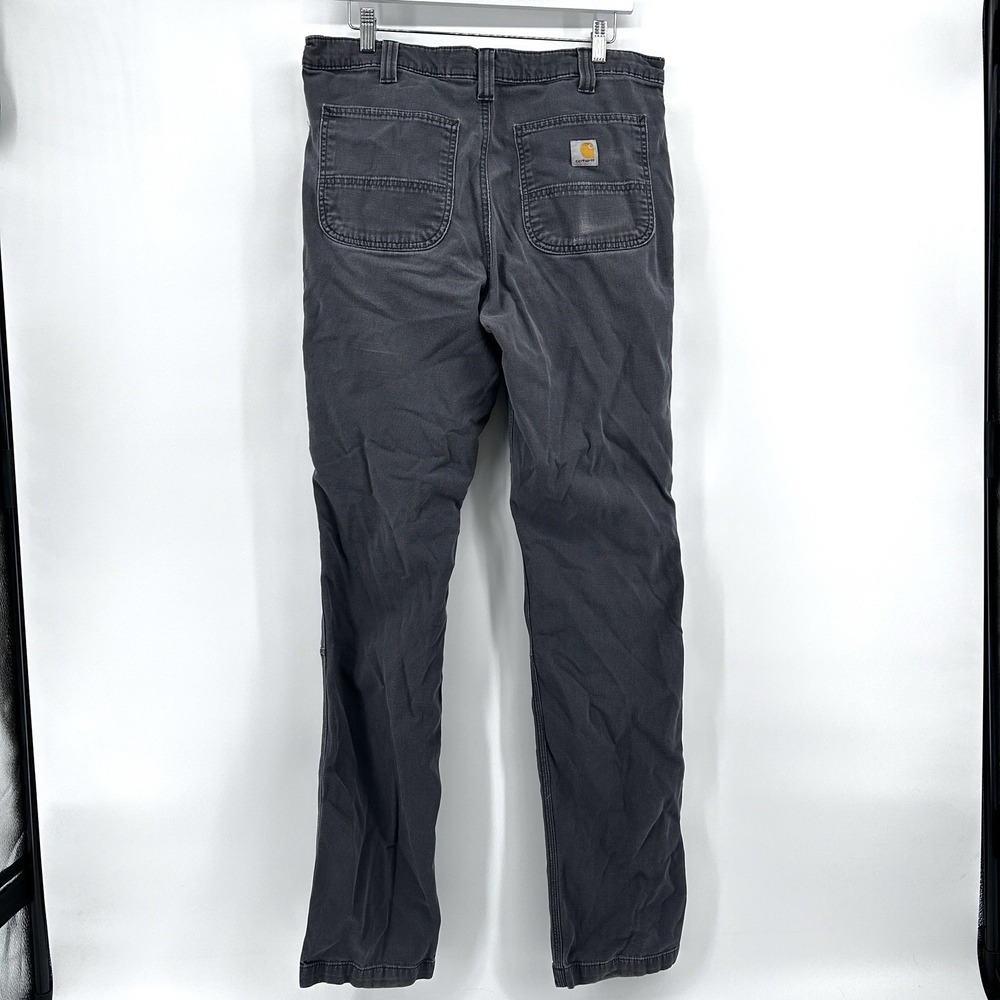 Carhartt Work Pants Mens 34x36 Gray Washed Fade Workwear Streetwear Utility
